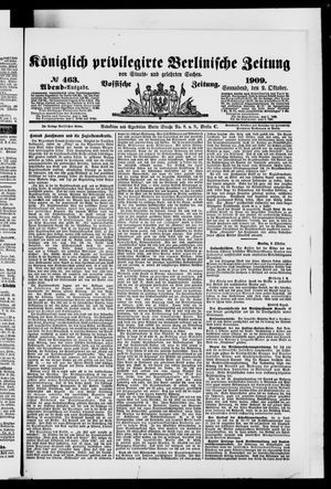 Königlich privilegirte Berlinische Zeitung von Staats- und gelehrten Sachen vom 02.10.1909