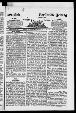 Königlich privilegirte Berlinische Zeitung von Staats- und gelehrten Sachen vom 03.10.1909