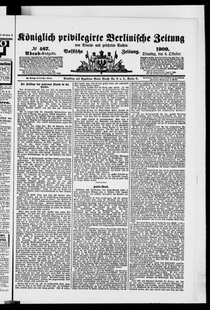 Königlich privilegirte Berlinische Zeitung von Staats- und gelehrten Sachen vom 05.10.1909