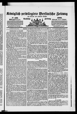 Königlich privilegirte Berlinische Zeitung von Staats- und gelehrten Sachen vom 06.10.1909