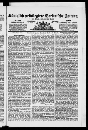 Königlich privilegirte Berlinische Zeitung von Staats- und gelehrten Sachen vom 07.10.1909