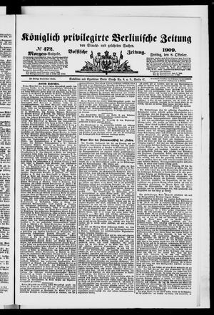 Königlich privilegirte Berlinische Zeitung von Staats- und gelehrten Sachen on Oct 8, 1909