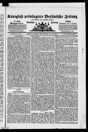 Königlich privilegirte Berlinische Zeitung von Staats- und gelehrten Sachen vom 09.10.1909