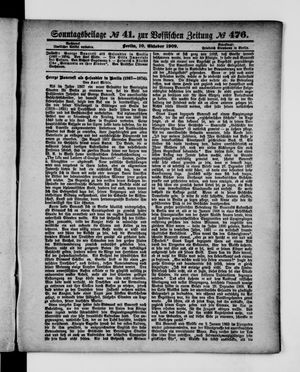 Königlich privilegirte Berlinische Zeitung von Staats- und gelehrten Sachen vom 10.10.1909