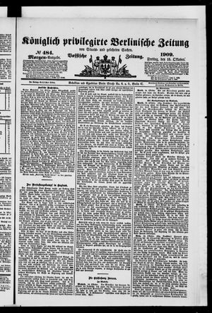 Königlich privilegirte Berlinische Zeitung von Staats- und gelehrten Sachen vom 15.10.1909