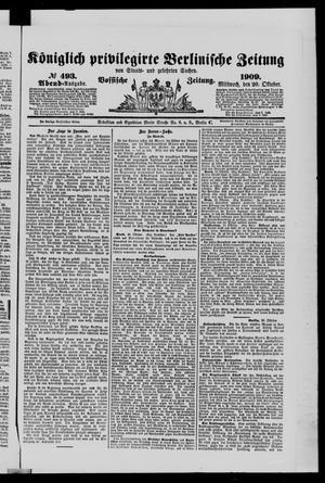 Königlich privilegirte Berlinische Zeitung von Staats- und gelehrten Sachen vom 20.10.1909