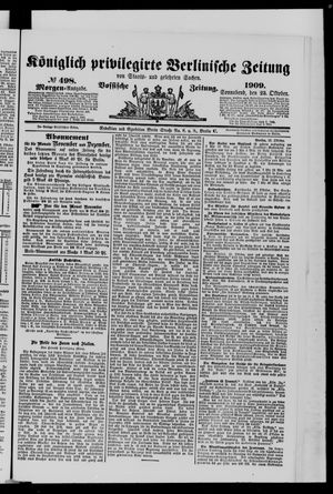 Königlich privilegirte Berlinische Zeitung von Staats- und gelehrten Sachen vom 23.10.1909