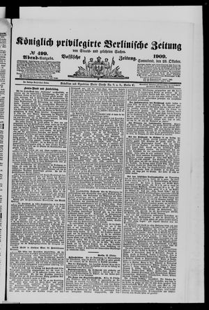 Königlich privilegirte Berlinische Zeitung von Staats- und gelehrten Sachen vom 23.10.1909