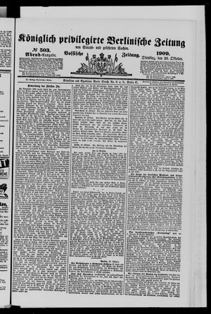 Königlich privilegirte Berlinische Zeitung von Staats- und gelehrten Sachen vom 26.10.1909