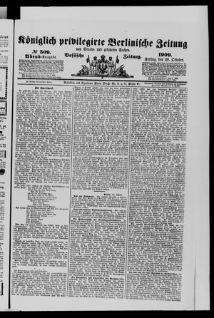Königlich privilegirte Berlinische Zeitung von Staats- und gelehrten Sachen vom 29.10.1909