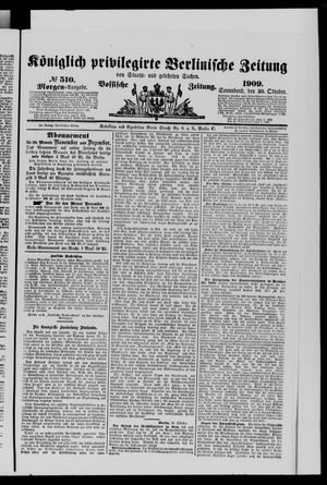 Königlich privilegirte Berlinische Zeitung von Staats- und gelehrten Sachen vom 30.10.1909