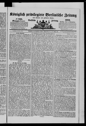 Königlich privilegirte Berlinische Zeitung von Staats- und gelehrten Sachen vom 05.11.1909