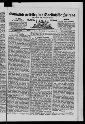 Königlich privilegirte Berlinische Zeitung von Staats- und gelehrten Sachen vom 05.11.1909