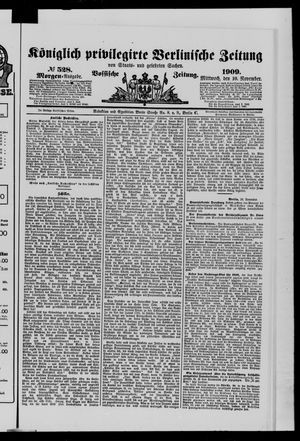 Königlich privilegirte Berlinische Zeitung von Staats- und gelehrten Sachen vom 10.11.1909