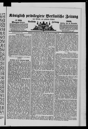 Königlich privilegirte Berlinische Zeitung von Staats- und gelehrten Sachen vom 12.11.1909