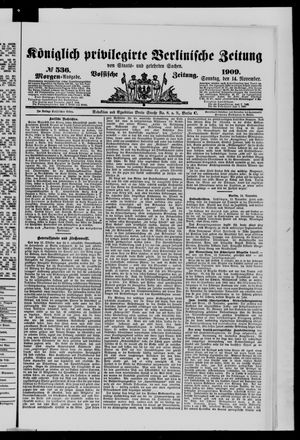 Königlich privilegirte Berlinische Zeitung von Staats- und gelehrten Sachen vom 14.11.1909