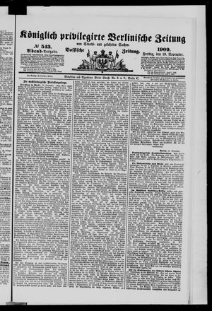 Königlich privilegirte Berlinische Zeitung von Staats- und gelehrten Sachen vom 19.11.1909
