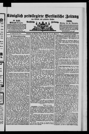 Königlich privilegirte Berlinische Zeitung von Staats- und gelehrten Sachen vom 22.11.1909