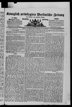 Königlich privilegirte Berlinische Zeitung von Staats- und gelehrten Sachen vom 02.12.1909