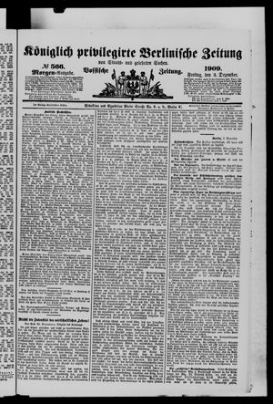 Königlich privilegirte Berlinische Zeitung von Staats- und gelehrten Sachen vom 03.12.1909