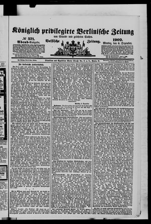 Königlich privilegirte Berlinische Zeitung von Staats- und gelehrten Sachen vom 06.12.1909