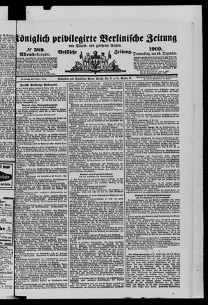 Königlich privilegirte Berlinische Zeitung von Staats- und gelehrten Sachen vom 16.12.1909