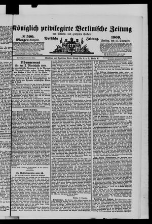 Königlich privilegirte Berlinische Zeitung von Staats- und gelehrten Sachen vom 17.12.1909
