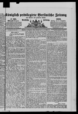 Königlich privilegirte Berlinische Zeitung von Staats- und gelehrten Sachen vom 17.12.1909