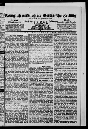Königlich privilegirte Berlinische Zeitung von Staats- und gelehrten Sachen vom 23.12.1909