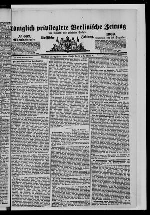 Königlich privilegirte Berlinische Zeitung von Staats- und gelehrten Sachen vom 28.12.1909