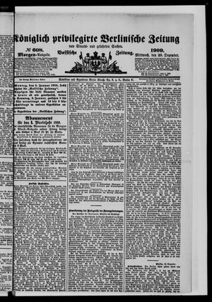 Königlich privilegirte Berlinische Zeitung von Staats- und gelehrten Sachen vom 29.12.1909