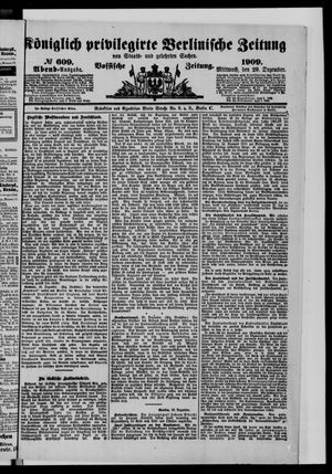Königlich privilegirte Berlinische Zeitung von Staats- und gelehrten Sachen on Dec 29, 1909