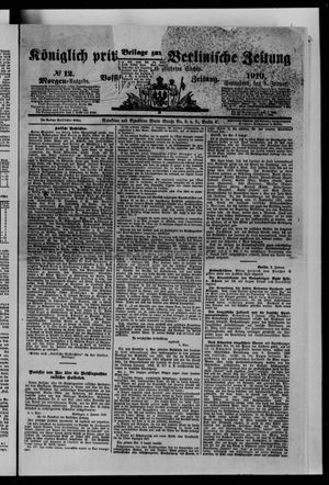 Königlich privilegirte Berlinische Zeitung von Staats- und gelehrten Sachen on Jan 8, 1910