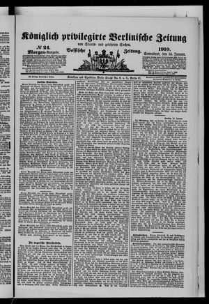 Königlich privilegirte Berlinische Zeitung von Staats- und gelehrten Sachen vom 15.01.1910