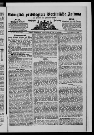 Königlich privilegirte Berlinische Zeitung von Staats- und gelehrten Sachen on Jan 29, 1910