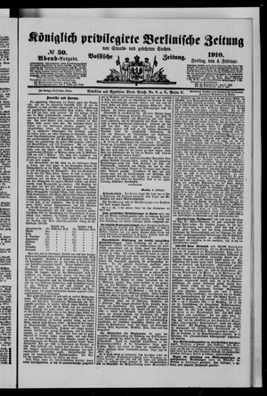 Königlich privilegirte Berlinische Zeitung von Staats- und gelehrten Sachen vom 04.02.1910