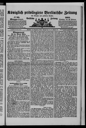 Königlich privilegirte Berlinische Zeitung von Staats- und gelehrten Sachen vom 22.02.1910