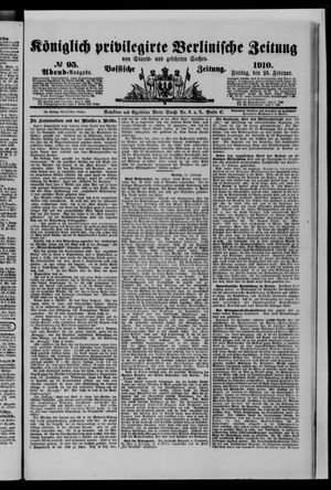 Königlich privilegirte Berlinische Zeitung von Staats- und gelehrten Sachen on Feb 25, 1910