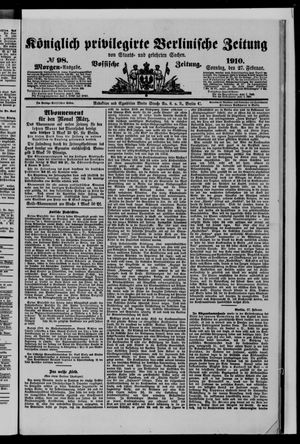 Königlich privilegirte Berlinische Zeitung von Staats- und gelehrten Sachen vom 27.02.1910