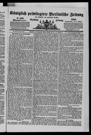 Königlich privilegirte Berlinische Zeitung von Staats- und gelehrten Sachen vom 03.03.1910