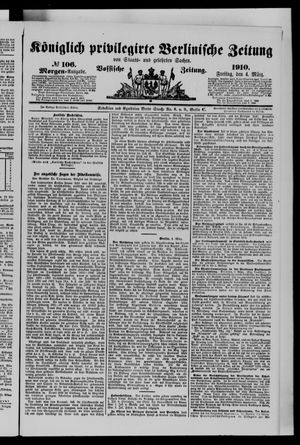 Königlich privilegirte Berlinische Zeitung von Staats- und gelehrten Sachen on Mar 4, 1910