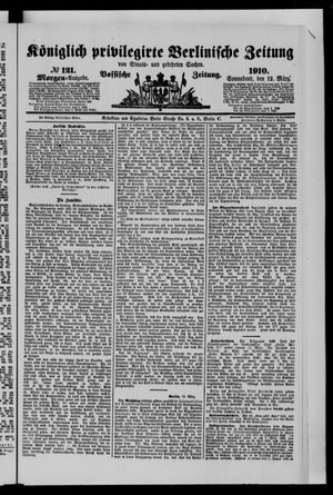 Königlich privilegirte Berlinische Zeitung von Staats- und gelehrten Sachen vom 12.03.1910