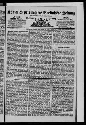 Königlich privilegirte Berlinische Zeitung von Staats- und gelehrten Sachen vom 30.03.1910