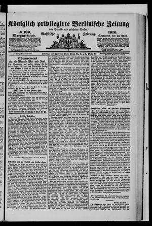 Königlich privilegirte Berlinische Zeitung von Staats- und gelehrten Sachen on Apr 23, 1910