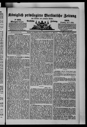 Königlich privilegirte Berlinische Zeitung von Staats- und gelehrten Sachen vom 03.05.1910