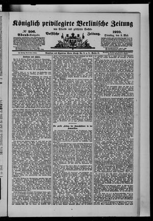Königlich privilegirte Berlinische Zeitung von Staats- und gelehrten Sachen vom 03.05.1910