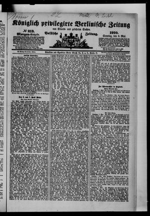 Königlich privilegirte Berlinische Zeitung von Staats- und gelehrten Sachen vom 08.05.1910