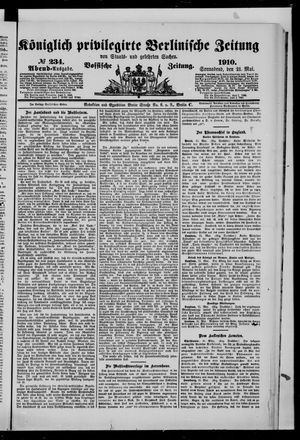 Königlich privilegirte Berlinische Zeitung von Staats- und gelehrten Sachen vom 21.05.1910