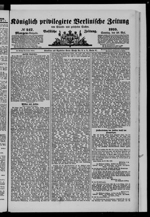 Königlich privilegirte Berlinische Zeitung von Staats- und gelehrten Sachen vom 29.05.1910