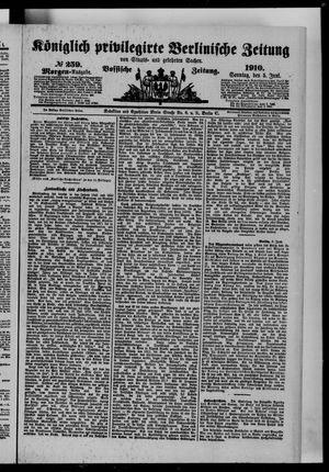 Königlich privilegirte Berlinische Zeitung von Staats- und gelehrten Sachen vom 05.06.1910